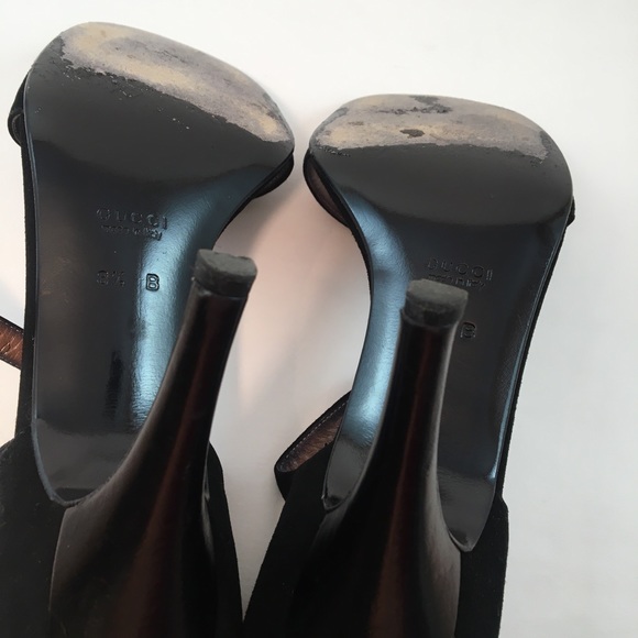 Gucci Suede Heeled Sandals Size 8 - Picture 9 of 16